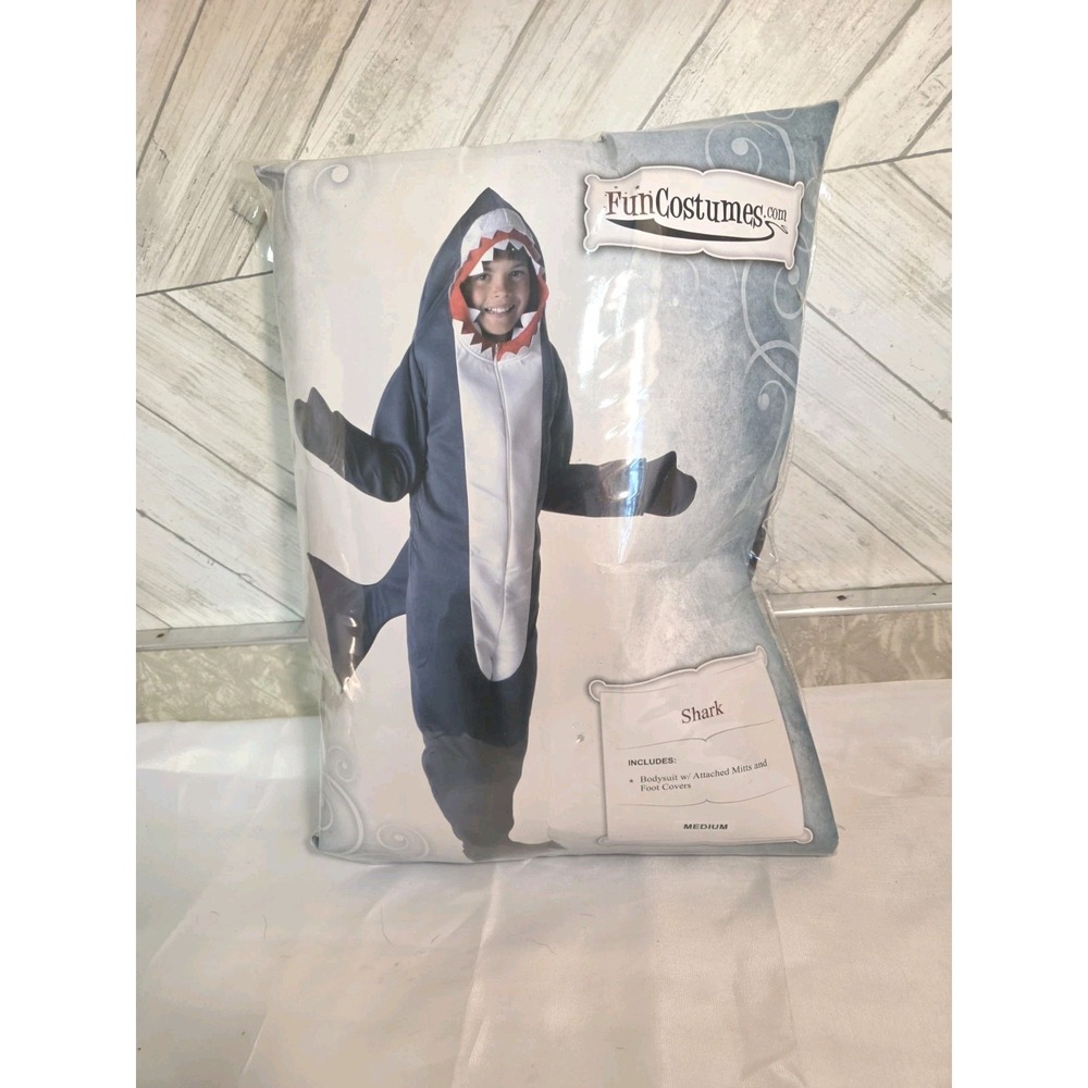 Fun Costumes .Com Shark Kids Boys Size Medium Bodysuit Halloween Animal